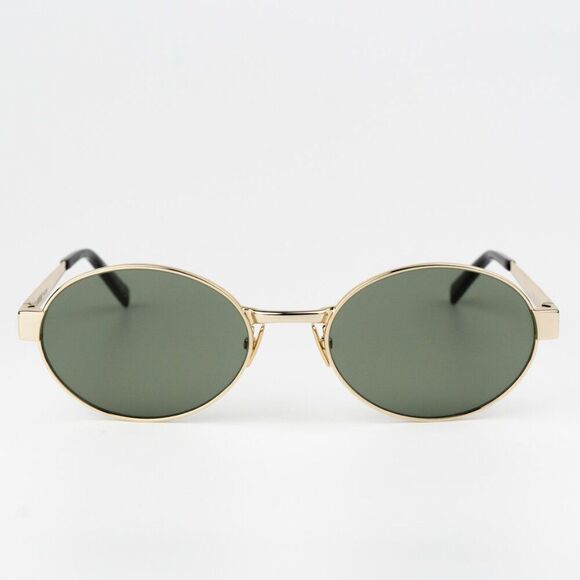 NEW Saint Laurent SL692 003 Gold Green Oval Women Sunglasses main image 9